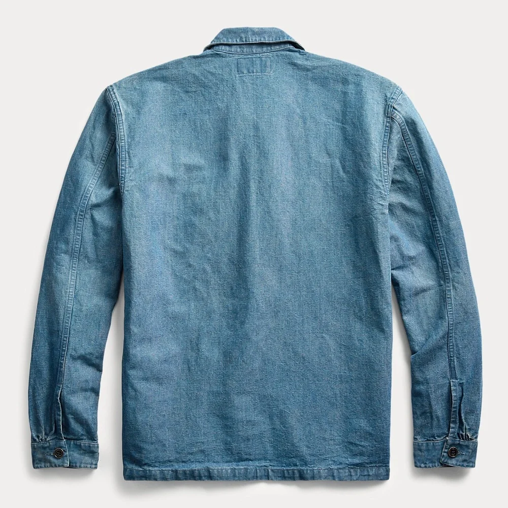 Ralph Lauren Double RRL Indigo Popover Workshirt M - Picture 2 of 13